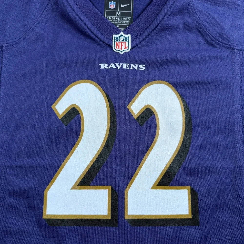 Nike NEW Baltimore Ravens Derrick Henry 22 Purple Kids Jersey Medium 5/6 boys
